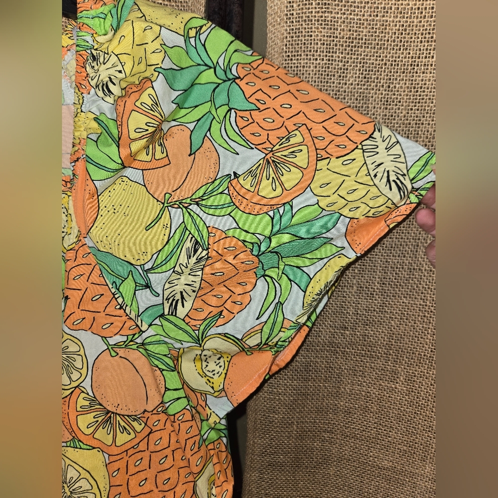NWOT Payton & Parker Colorful Fruit Print Dress With Pockets Citrus Size Medium - Picture 4 of 12